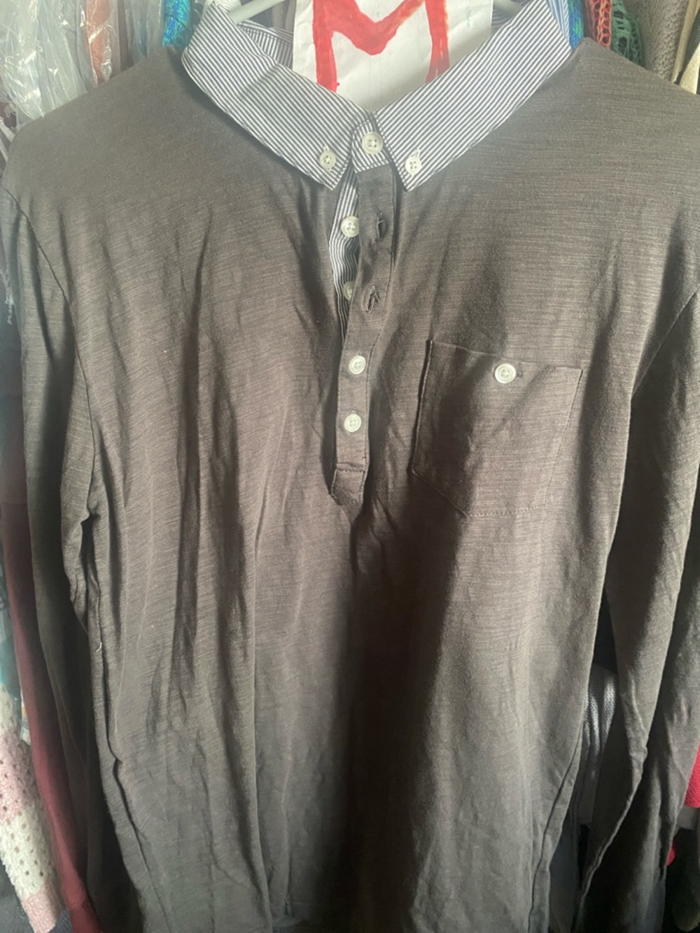 Long sleeve grey shirt size M